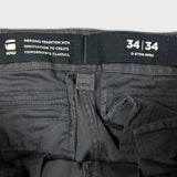 G-Star Raw Pants Mens 34x32 Gray Rovic Zip 3D Straight Taper Cuff Cargo Trouser