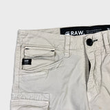 G-Star Raw Pants Mens 32x28 White Straight Fit Casual Utility Cargo Trousers