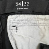 G-Star Raw Pants Mens 34x32 Black Straight Fit Casual Utility Cargo Trousers