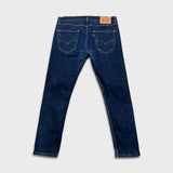 Levi's 512 Jeans Mens 34x28 Blue Slim Taper Leg Dark Wash Mid Rise Stretch Denim Pants