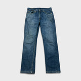 Levi's 514 Jeans Mens 32x30 Blue Slim Straight Fit Dark Wash Faded Denim Pants