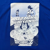 Uniqlo Dragon Ball Z T Shirt Men Large Blue Attack of The Saiyan Anime Graphic Tee
