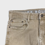 Projek Raw Pants Mens 33x32 Beige Distressed Slim Straight Leg Casual Trousers