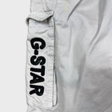 G-Star Raw Pants Mens 32x34 White Straight Fit Casual Utility Cargo Trousers