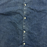Levi's Denim Shirt Mens Medium Blue Dark Wash Casual Western Jean Button Up
