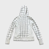 Lululemon Scuba Hoodie Womens Size 8 Gray Striped Full Zip Hooded Sweatshirt