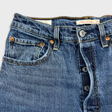 Levi's Ribcage Straight Ankle Jeans Womens 28x27 Blue High Rise Medium Wash Denim Pants