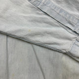 Vintage 1994 Flintstones Denim Shirt Mens XL Blue Light Wash Cartoon Button Up