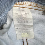Vintage Levi’s Jeans Womens 26x30 Blue Slim Taper Light Wash Fray Distress 90s Pants