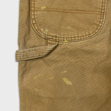 Dickies Pants Mens 34x30 Beige Double Knee Distress Carpenter Fade Canvas Workwear