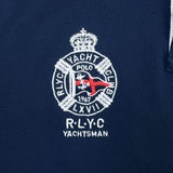 Polo Ralph Lauren Shirt Mens Large Blue RLYC Yachtsman Big Pony Slim Fit Preppy
