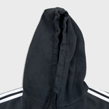 Adidas Hoodie Mens Small Black Stripe Spell Out Pullover Hooded Sweatshirt