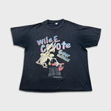 Vintage 1993 Looney Tunes Wile E Coyote T Shirt Mens Medium Black Novel Teez Single Stitch