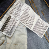 Levi's 512 Jeans Mens 34x28 Blue Slim Taper Leg Dark Wash Mid Rise Stretch Denim Pants