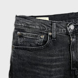 Levi's 512 Jeans Men 31x28 Black Slim Taper Leg Dark Wash Distress Stretch Denim Pants