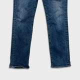 Levi's 511 Jeans Mens 34x32 Blue Slim Fit Mid Rise Dark Wash Faded Denim Pants