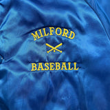 Vintage 90s Chalk Line Milford Baseball Satin Jacket Youth XS Blue USA Retro Bomber