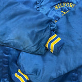 Vintage 90s Chalk Line Milford Baseball Satin Jacket Youth XS Blue USA Retro Bomber