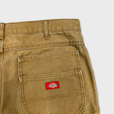 Dickies Pants Mens 34x30 Beige Double Knee Distress Carpenter Fade Canvas Workwear