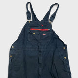 Dickies Overalls Mens Size 2XL Blue Bib Dark Wash Hammer Loop Workwear Denim