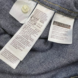 Levi's Denim Shirt Mens Large Blue Dark Wash Casual Western Jean Pearl Snap