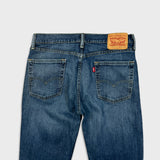 Levi's 514 Jeans Mens 32x30 Blue Slim Straight Fit Dark Wash Faded Denim Pants