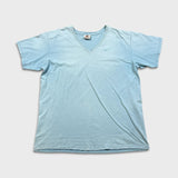 Vintage 90s Nike Sportswear T Shirt Mens XL Blue Faded V Neck Made In USA Tee