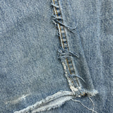 Vintage 90s Levi's 550 Jeans Mens 34x29 Blue Relaxed Fit Tapered Leg Frayed Denim