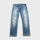 Levi’s 513 Jeans Mens 32x30 Blue Slim Straight Fit Light Wash Faded Denim Pants