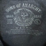 Sons of Anarchy T Shirt Mens Large Black SOA Biker Reaper TV Series Graphic Tee
