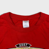 Vintage 2007 Stanley Cup Final Ducks vs Senators T Shirt Mens Large Red NHL Hockey Tee