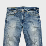 Levi’s 513 Jeans Mens 32x30 Blue Slim Straight Fit Light Wash Faded Denim Pants