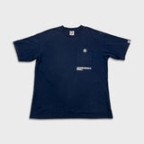AAPE By A Bathing Ape Mens XL Blue One Point Spell Out Graphic Pocket T Shirt