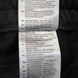 Adidas Sweatpants Mens Medium Black 3 Stripes Spell Out Taper Leg Fleece Jogger