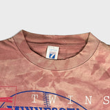 Vintage 1995 Logo 7 Minnesota Twins T Shirt Mens XL Pink Faded Bleached MLB Baseball Tee