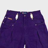 Vintage PACO Jeans Mens 32x34 Purple Straight Baggy Fit Denim 90s Pants