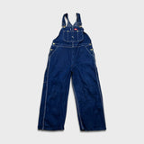 Dickies Overalls Mens 42x28 Blue Bib Medium Wash Hammer Loop Workwear Denim