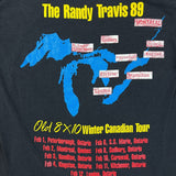 Vintage 1989 Randy Travis T Shirt Mens Small Black 8x10 Tour Single Stitch Band Tee