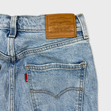 Levi's 70s Style High Flare Jeans Womens Size 26 Blue Light Wash Distressed Denim Pants