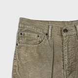Levi's 514 Pants Mens 32x30 Beige Straight Fit Stretch Corduroy Casual