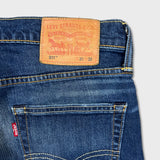 Levi's 511 Jeans Mens 31x32 Blue Slim Fit Mid Rise Dark Wash Stretch Denim Pants