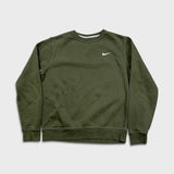 Nike Sportswear Sweatshirt Mens Medium Green Swoosh Pullover Crewneck