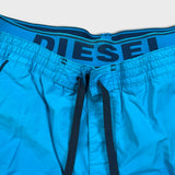 Diesel Shorts Mens Medium Blue Beachwear Pocketed Lined Athletic Swimming Trunks