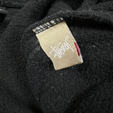 Stussy Worldwide Sweatpants Mens Large Black Faded Taper Leg Fleece Jogger