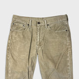 Levi's 514 Pants Mens 32x30 Beige Straight Fit Stretch Corduroy Casual