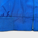 Vintage 80s Izod Lacoste Harrington Jacket Mens XL Blue Plaid Lined Light Bomber