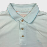 Tommy Bahama Shirt Mens Medium Blue Hawaiian Casual Preppy Button Up Polo