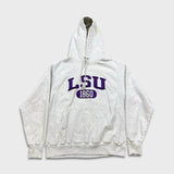 Champion LSU Tigers Reverse Weave Hoodie Mens Medium Gray College Hooded Sweatshirt