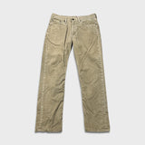 Levi's 514 Pants Mens 32x30 Beige Straight Fit Stretch Corduroy Casual