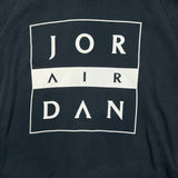 Nike Jordan Air Hoodie Mens Large Black Sportswear Box Logo Hooded Sweatshirt